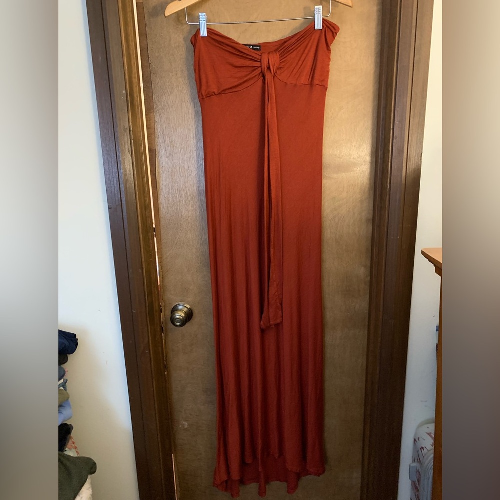 Elegant Rust Strapless Maxi Dress by Tammy Mars size L/XL Versatile